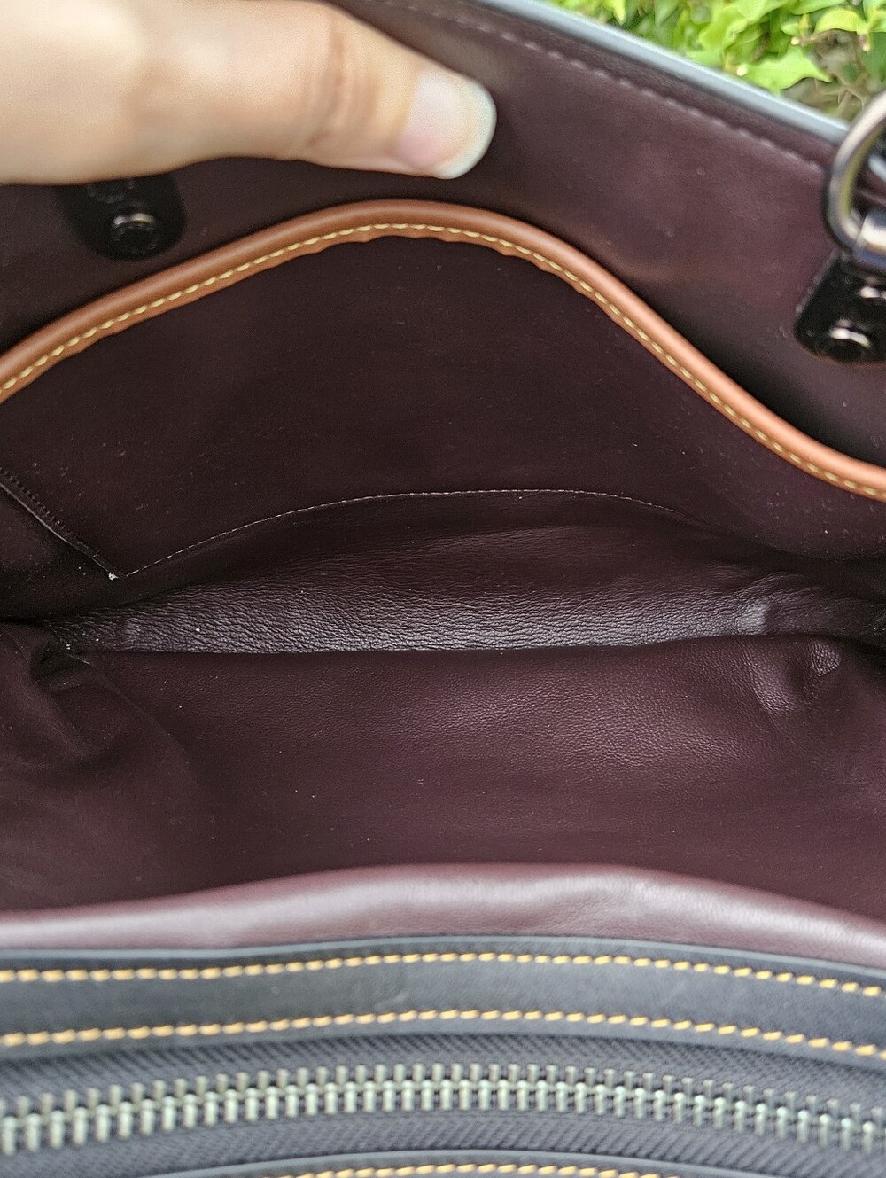 Coach Rogue 30 Tea Rose C8520 Black Multi Colorblock Leather Satchel - Picture 12 of 15